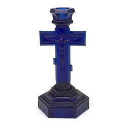 Sofrino colored glass candlestick