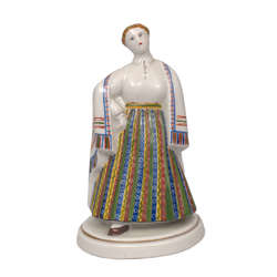 Porcelain figure girl in national costume