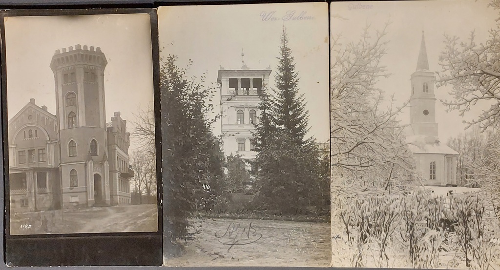3 photos. Jaungulbene, Gulbene. 1923