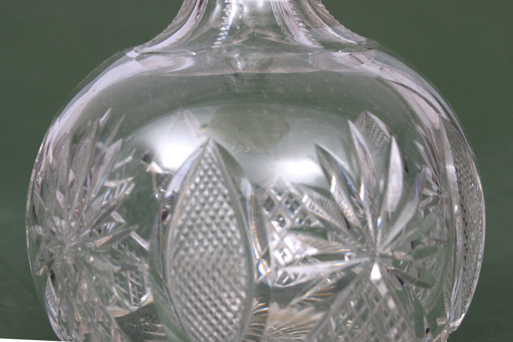 Carafe with silver inlay