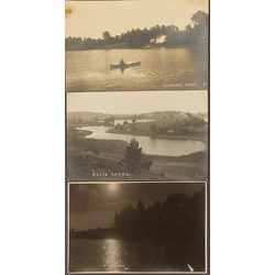 3 fotogrāfija Latvijas ezeri : Subates ,Ābeļu, Lazdonas  1930 g