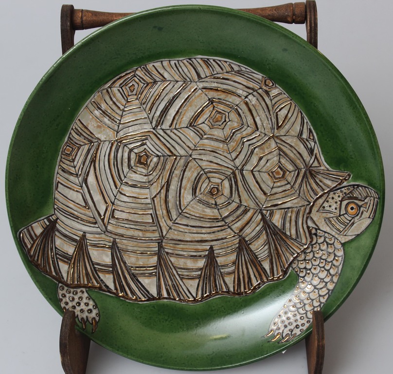 Настенная тарелка фарфоровая декоративная с росписью 