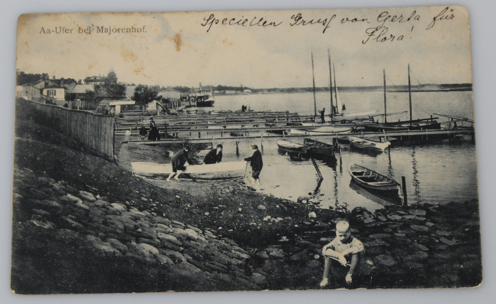 Postcard ''Aa-Ufer bej Majorenhof''