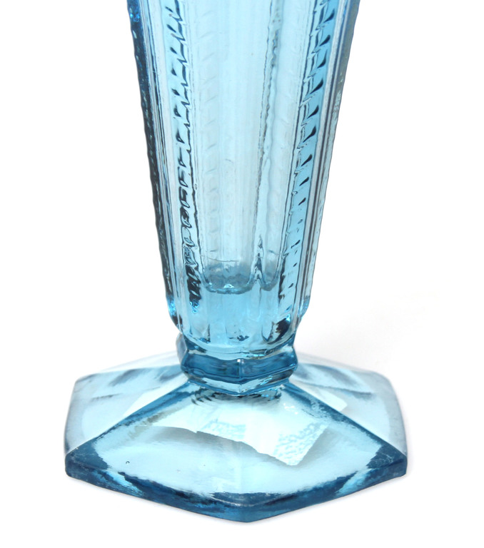 Zilā stikla vāze 