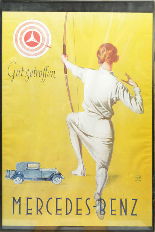 Mercedes Benz reklāmas plakāts