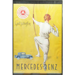 Mercedes Benz reklāmas plakāts
