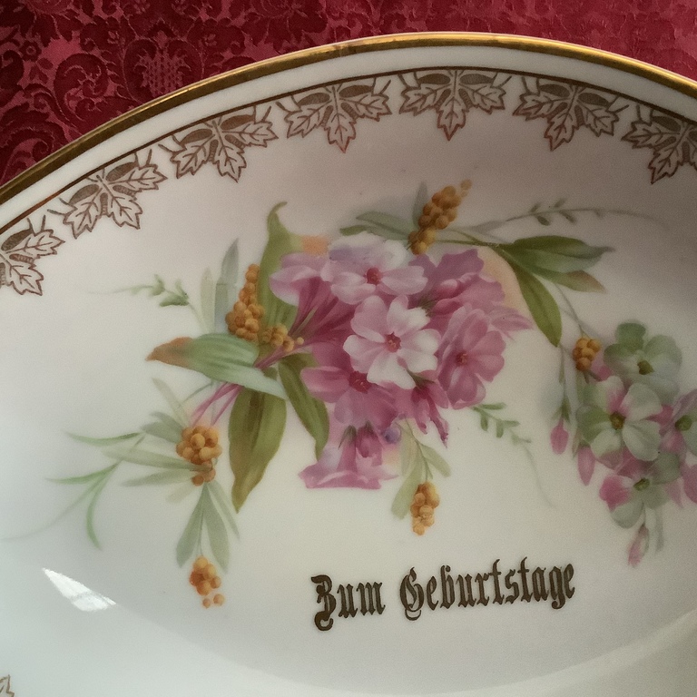 Блюдо «С Днём рождения»Германия 1940—50 . Буфетное хранение 