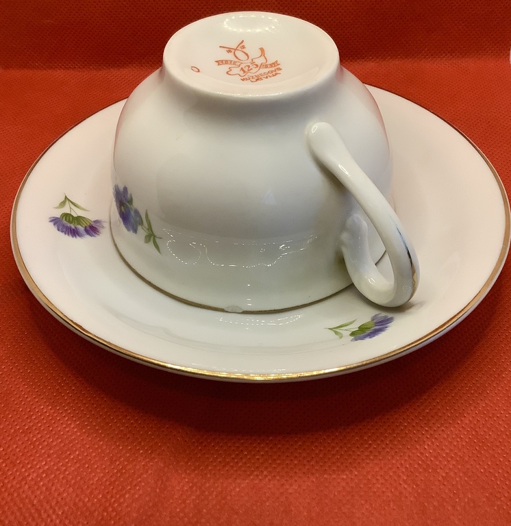 Чайная чашечка, Кузнецов Латвия. Юбилейное клеймо 125 лет