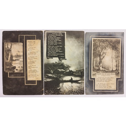 Set of tsarist postcards with nature motifs (11 pieces)