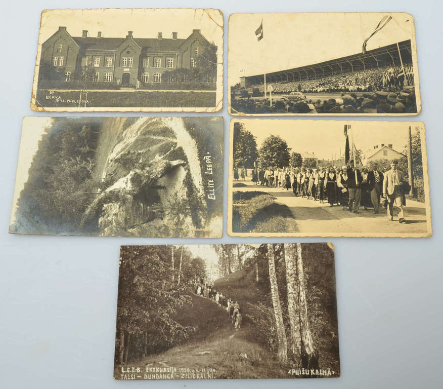 A set of postcards from the time of the first independent state of Latvia (5 pcs.)