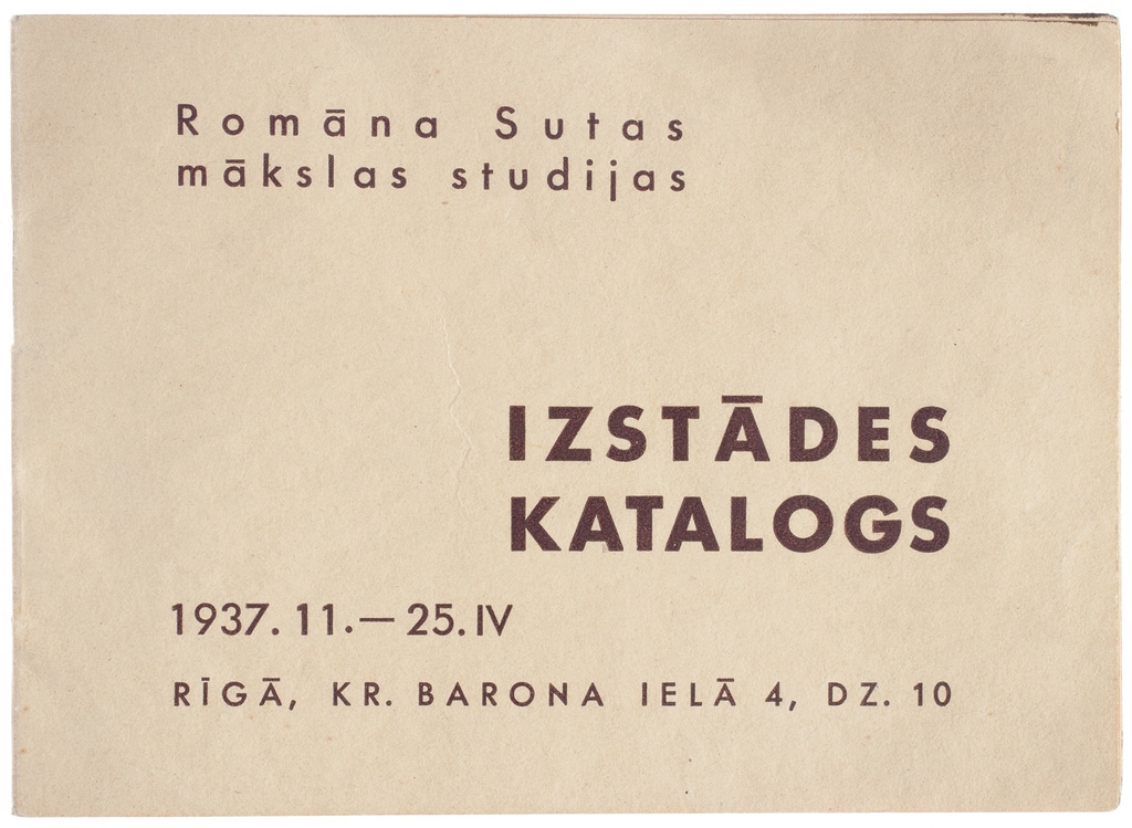 Art studio exhibition catalog of Romans Suta