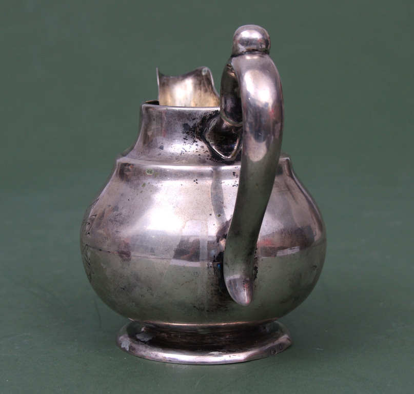 A silver container