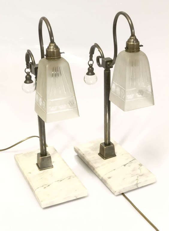 Art deco electric table lamps (2 pcs.)