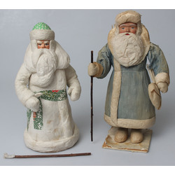Divas padomju laika Ziemassvētku rotaļlietas-dekorācijas