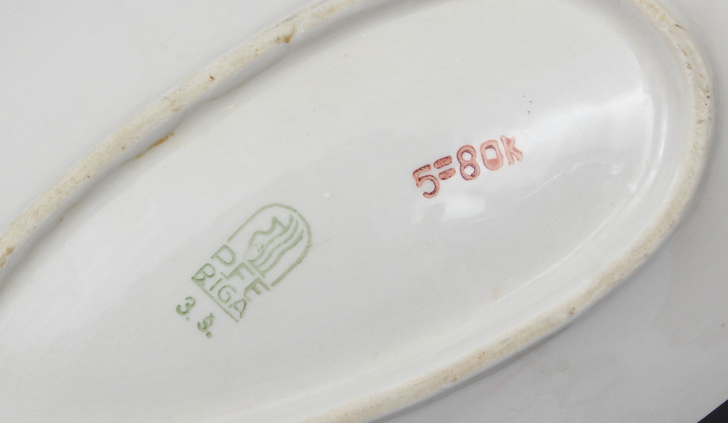 Porcelāna servējamo trauku komplekts (1+6 gab) ''Zivs''