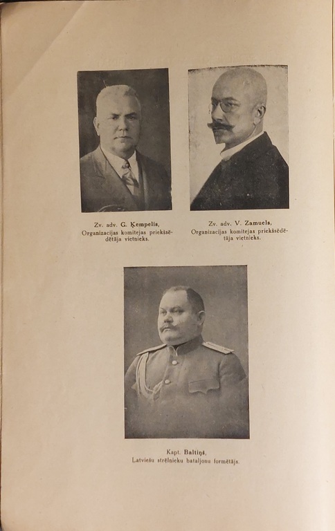 FACES OF THE CHARACTERS. Jānis Kaktins. Life stories of Latvian Archers. 1930 Publication of the Society of the Colonel Briež Foundation. The cover was drawn by S. Vidbergs.