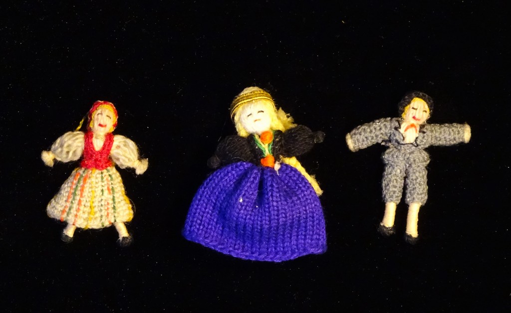 Crocheted miniature dolls 3 pcs.