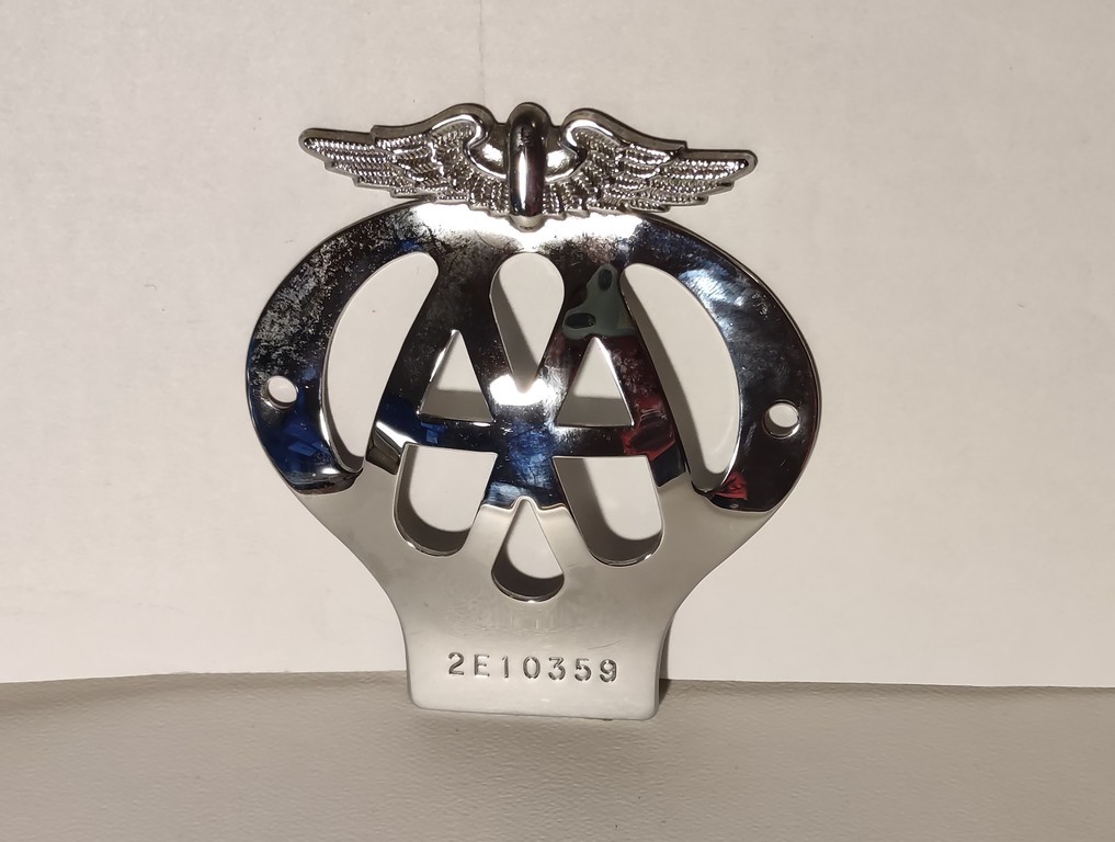Automobile Association badge with serial number 2 E10359