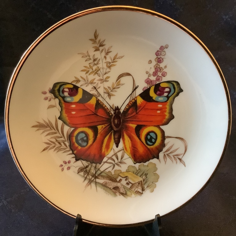 Thomas, Germany, saucers with butterflies 6 pcs. Collectible.