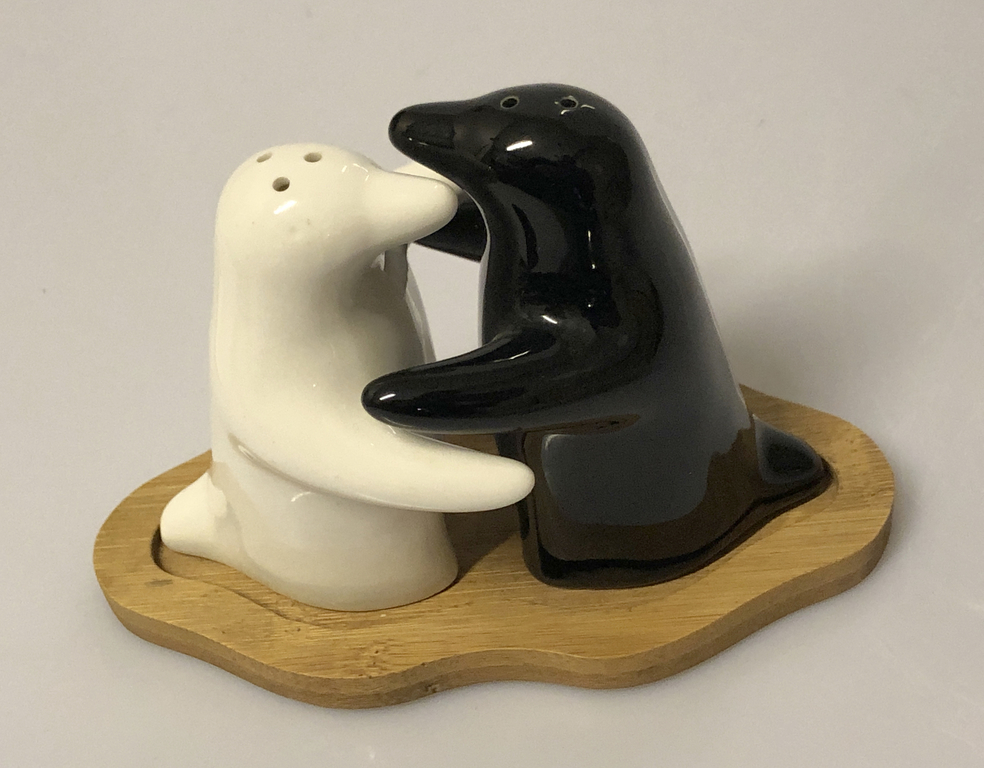 Porcelāna garšvielu trauku komplekts ''Pingvīni''
