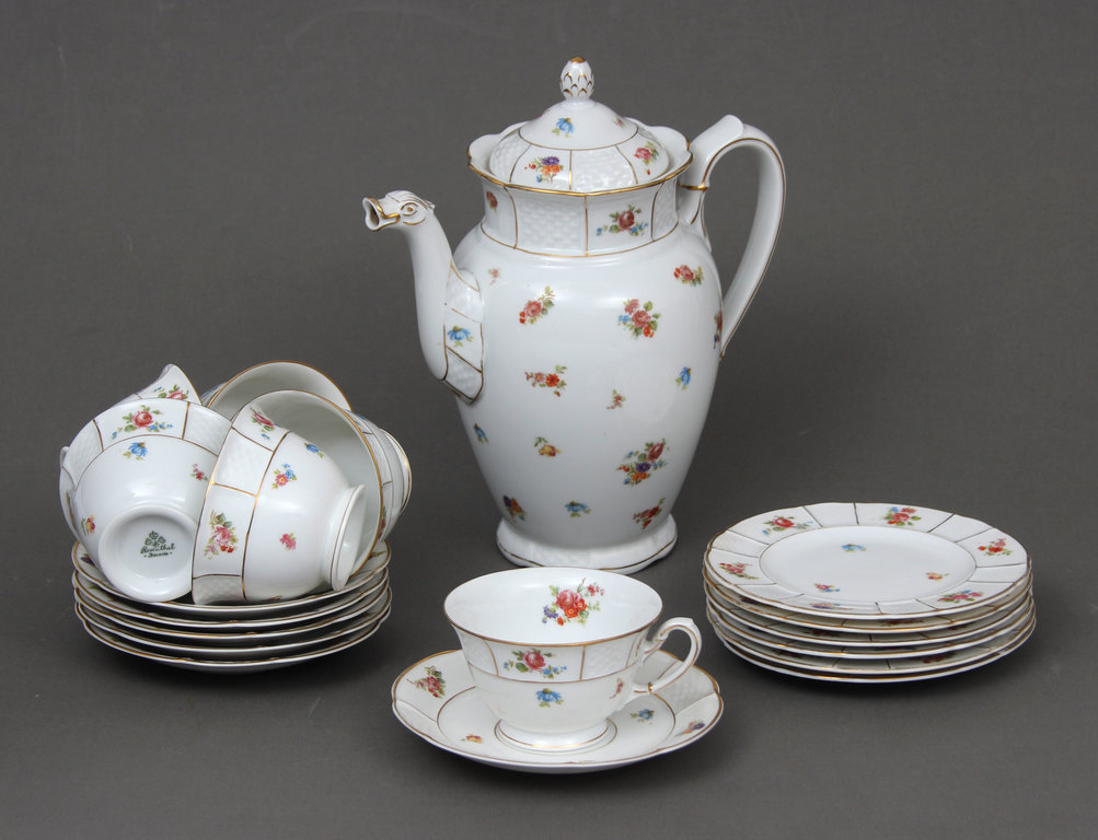 Porcelain tea set for 6 persons