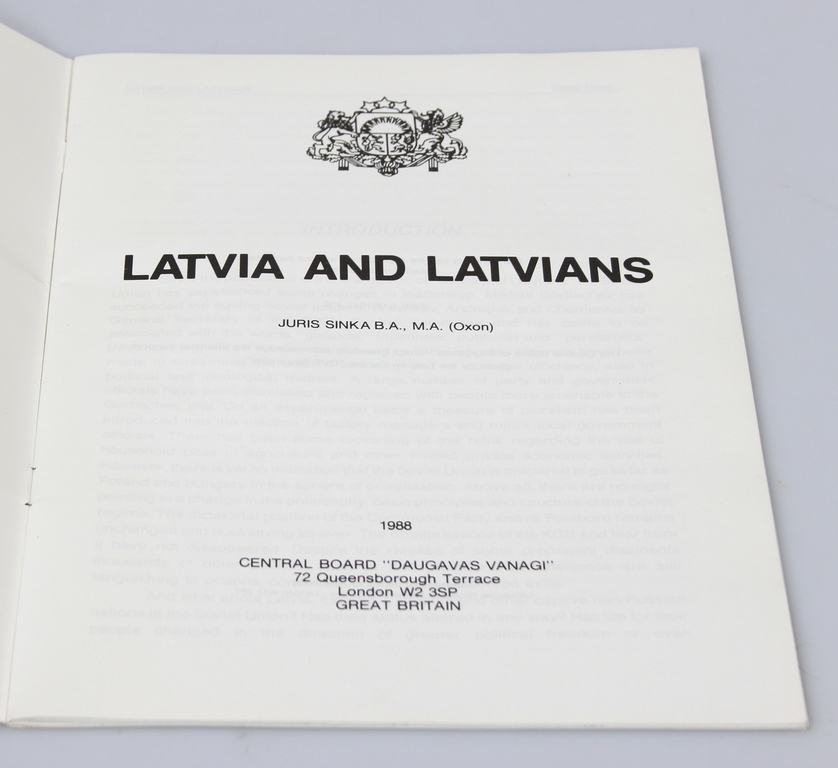 Juris Sinka,Latvia and latvians