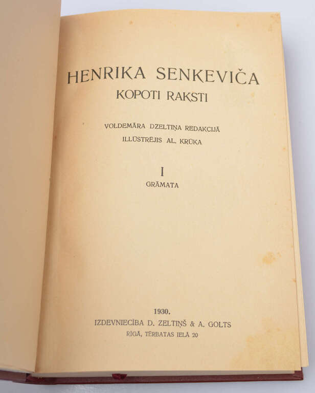 Henrika Senkeviča kopotie raksti (24 sējumi 10 grāmatās)