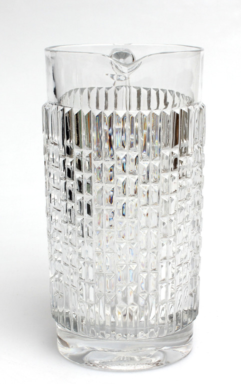 Crystal pitcher with five glasses