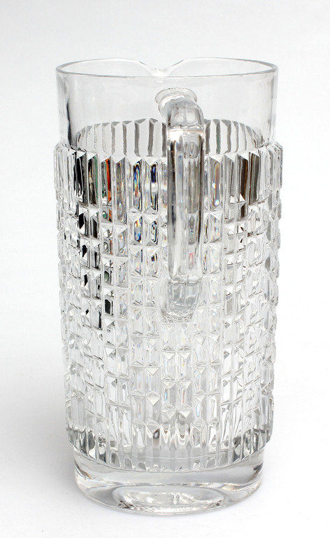 Crystal pitcher with five glasses