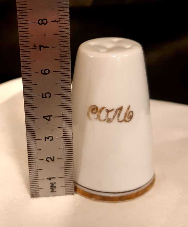 Salt shaker, porcelain, USSR, 7 cm