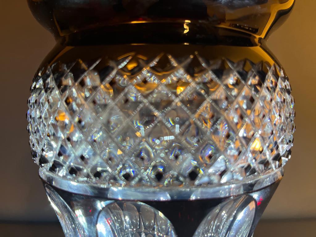 Хрустальная ваза Ilguciem с серебряной отделкой. 28,5 см. Идеальное состояние. Докажите 875 инициалов Milda NA.