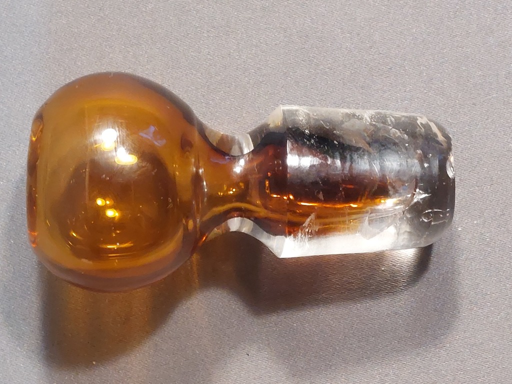 Amber colors, glass carafe. 22 cm. 1930-40