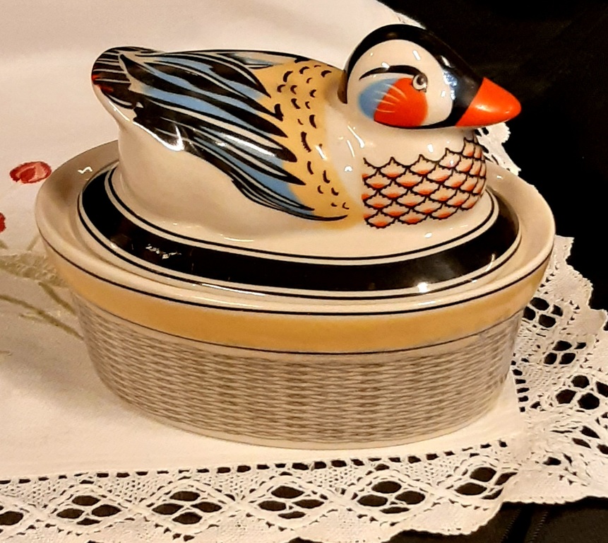 Serving dish, Duck, hand drawing, Germany ? Russia?