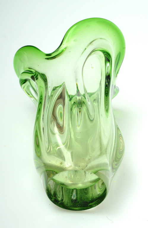 Livani green glass vase