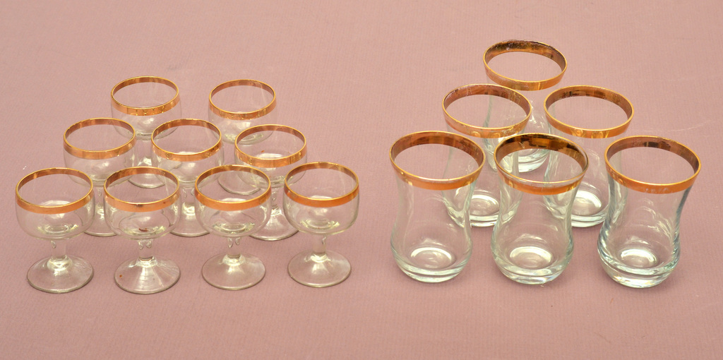 Set of glasses for strong drinks (9+6 pcs.)