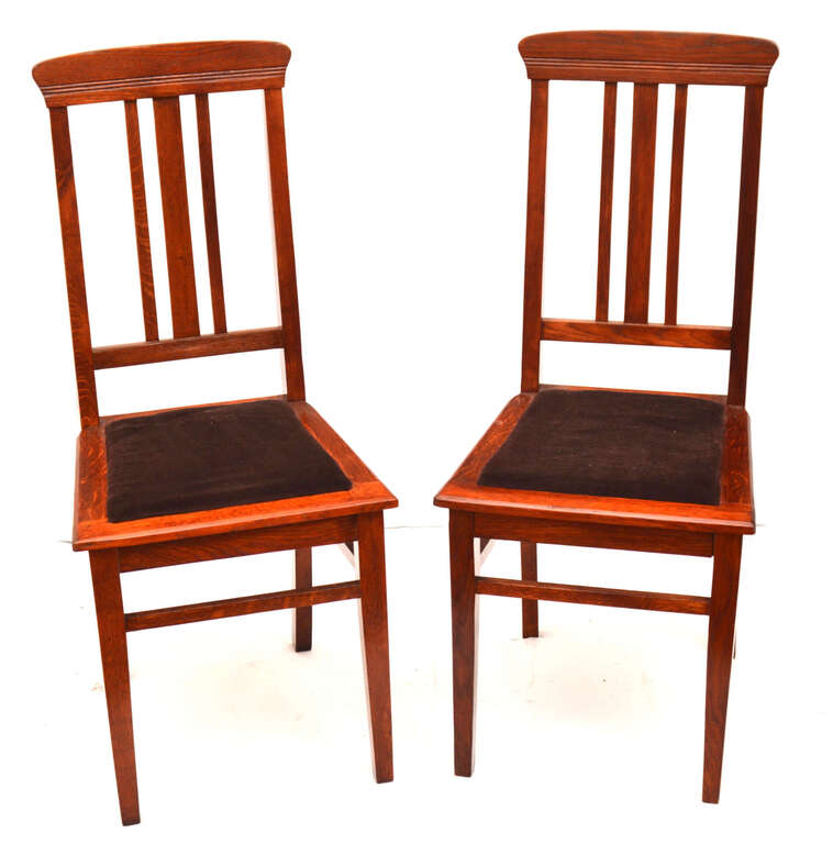 Art Nouveau wooden chairs 2 pcs.