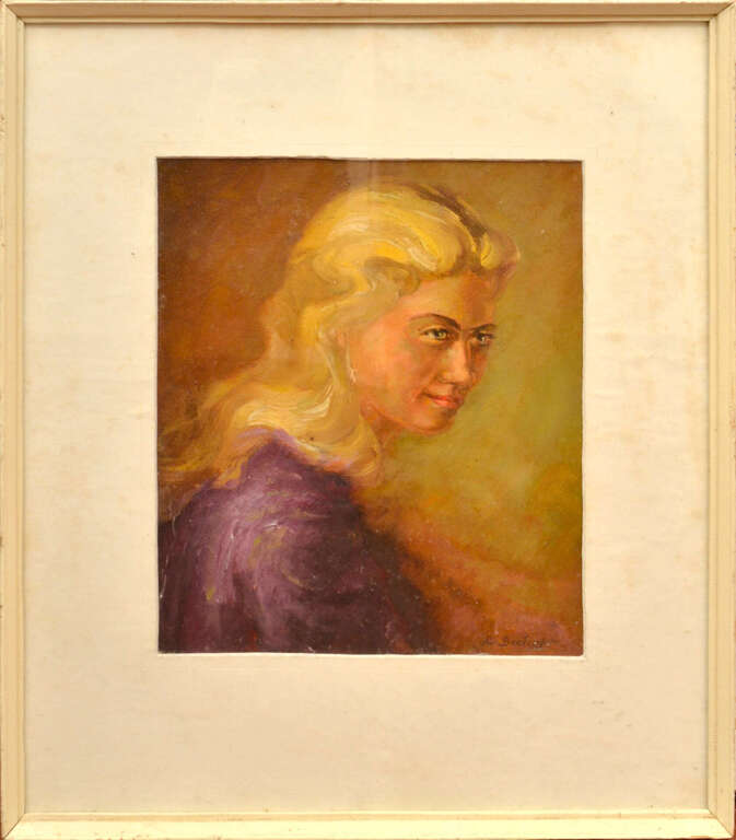 Blondas sievietes portrets