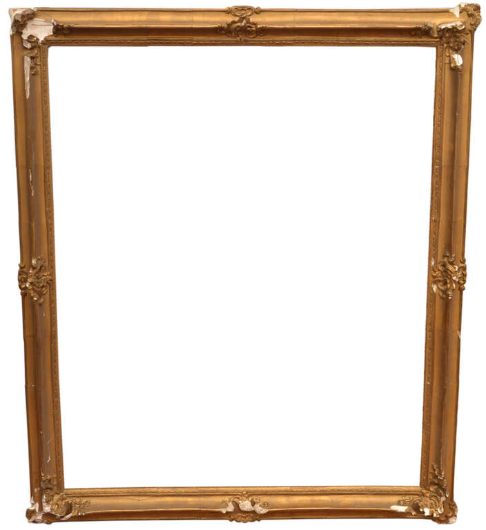 Gilt antique frame. With defects