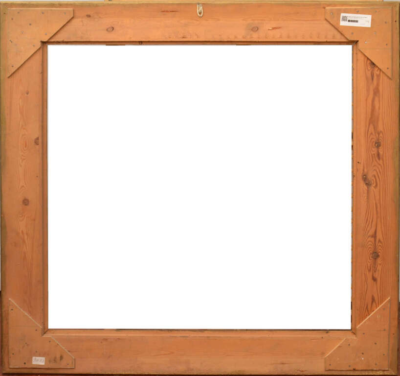 Wooden frame with a wide profile