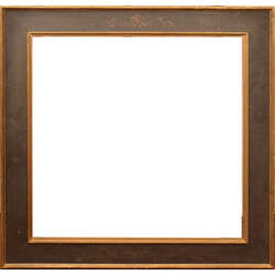 Wooden frame with a wide profile
