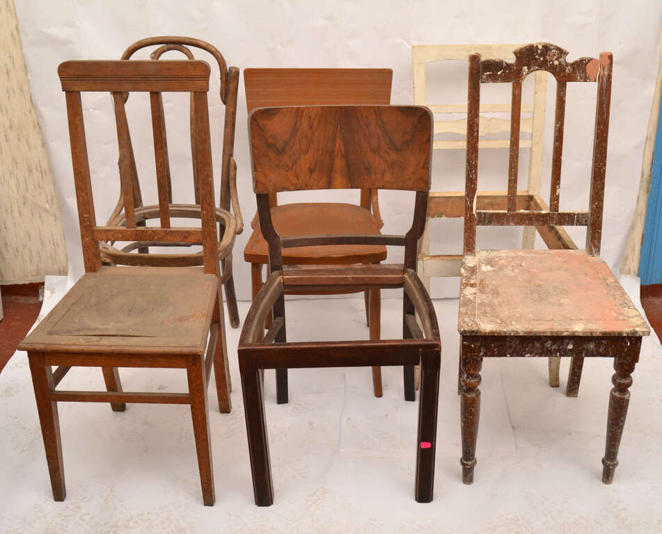 6 different sad looking chairs