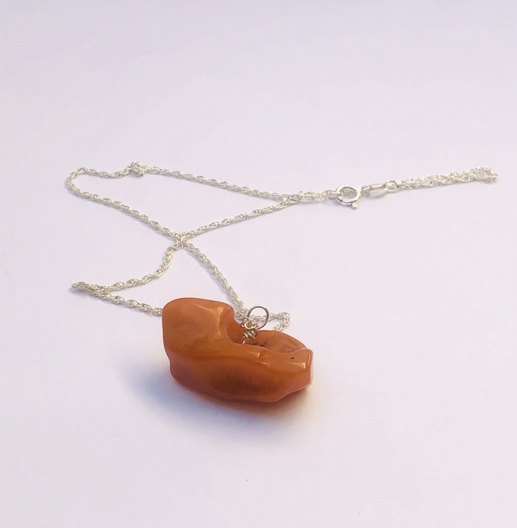 Vintage Amber with silver chain