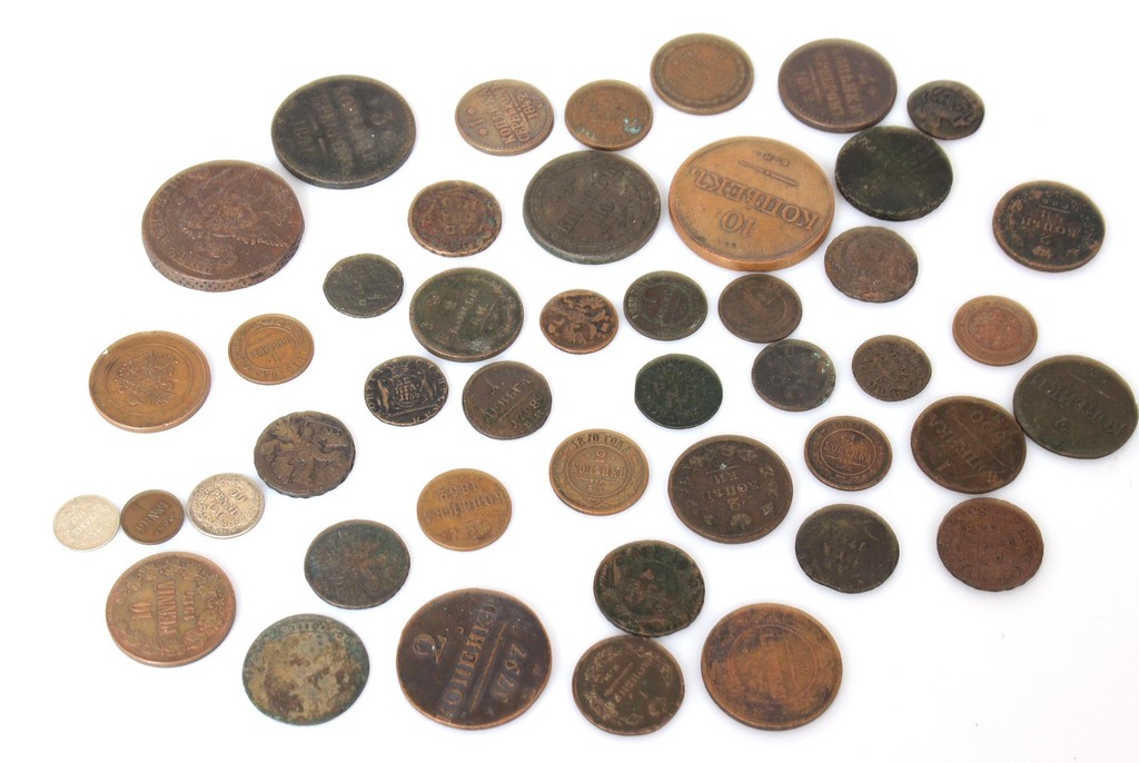 Коллекция различных монет 46 шт.