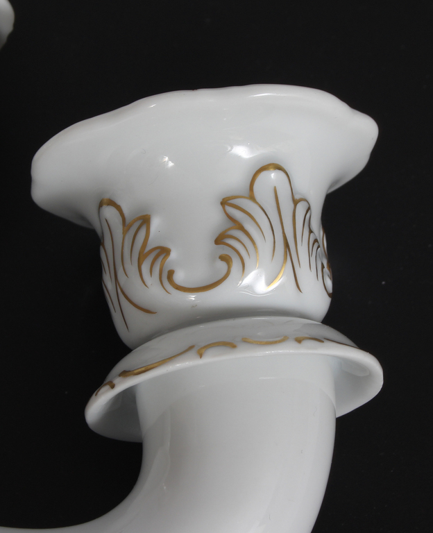 Porcelain candlesticks (2 pcs)