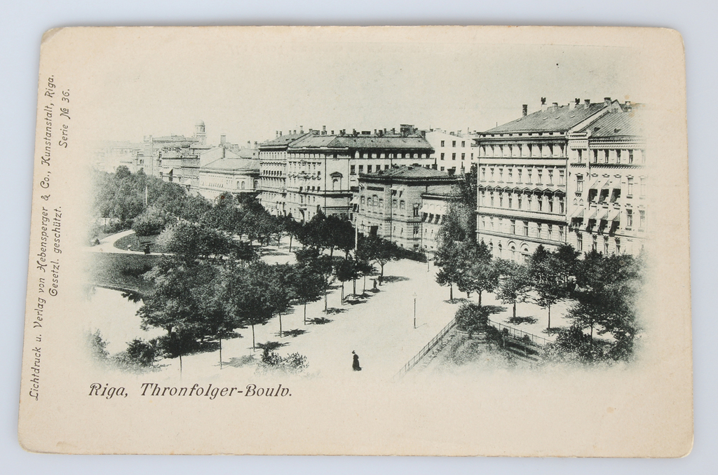Postcard ''Riga, Thronfolger-Boulv''