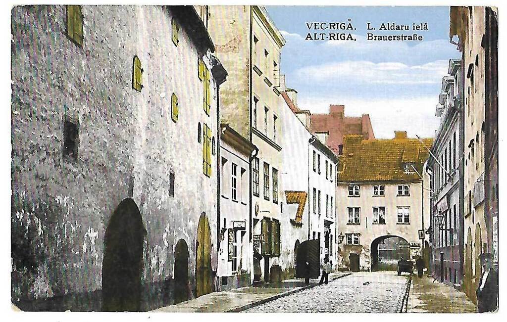Postcard Aldara street in Riga