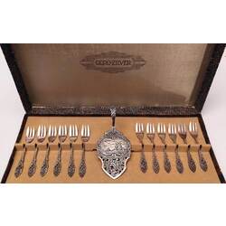 Silver plated tableware set for 12 people