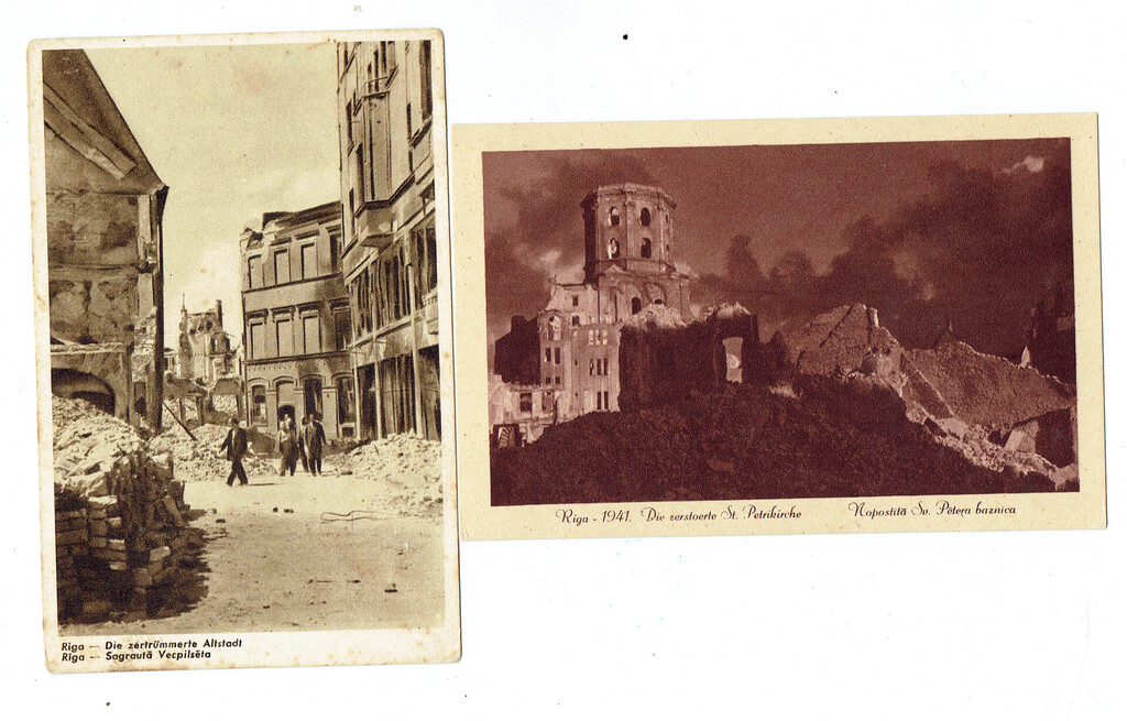 5 postcards - Daugava. Old Riga