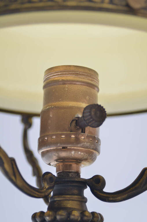 Ampere bronze lamp with glass dome