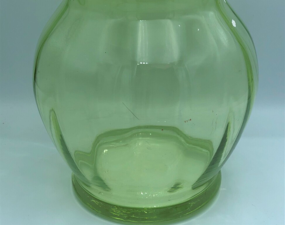 Uranium glass colored vase